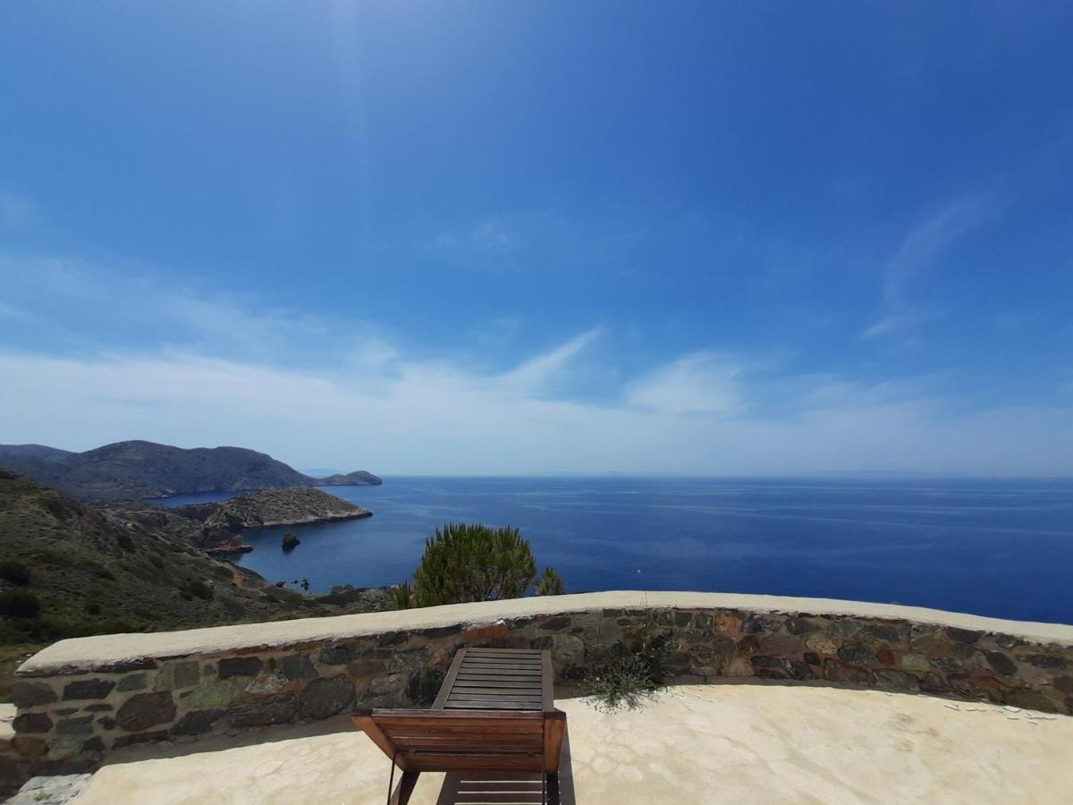C & C _ Cycladic House With Endless Sea View Vila Hermópolis Exterior foto