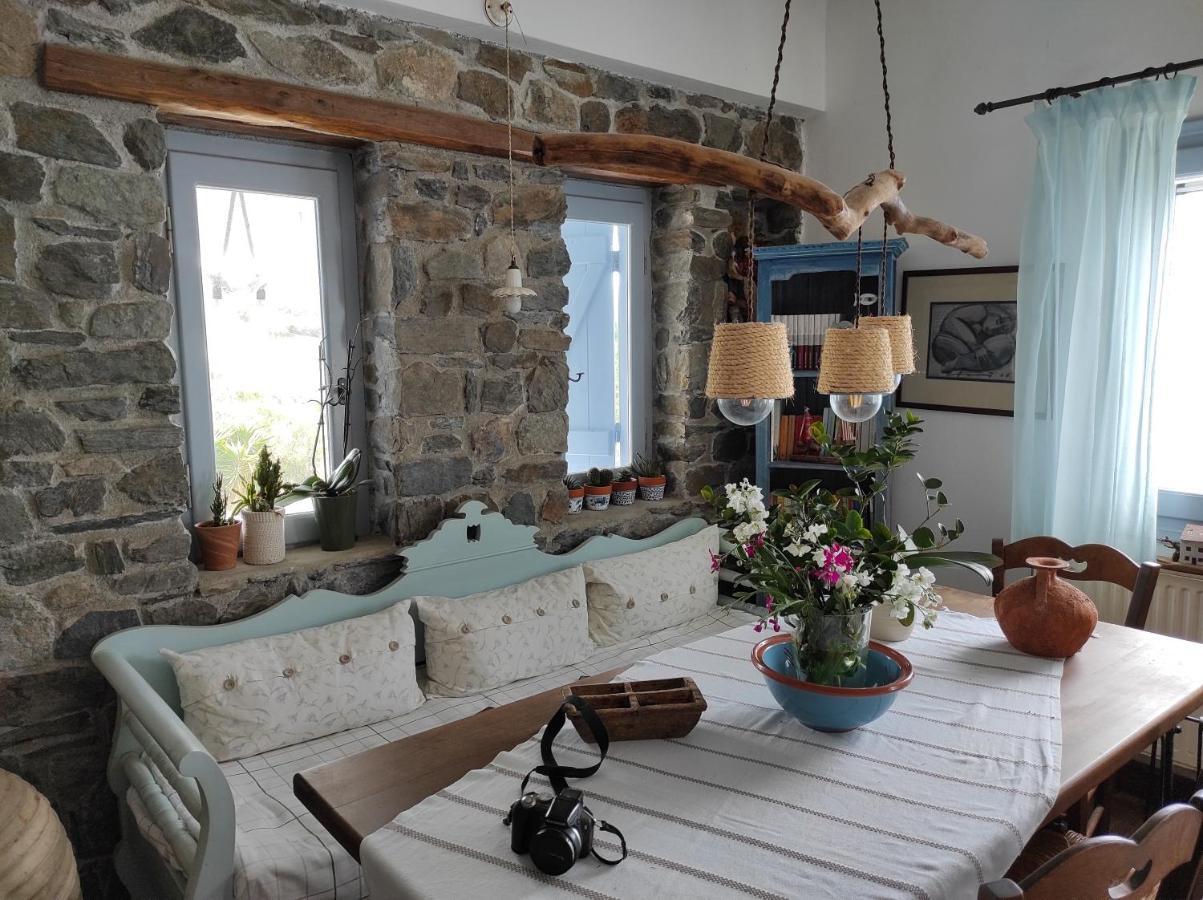 C & C _ Cycladic House With Endless Sea View Vila Hermópolis Exterior foto